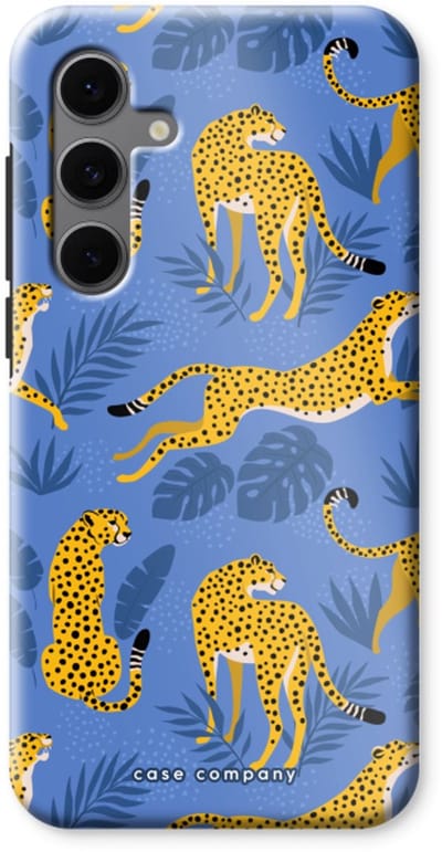 Case Company® - Hoesje geschikt voor Samsung Galaxy S24 FE hoesje - Luipaard - Tough Case - Maximale Bescherming alle Kanten en Schermrand