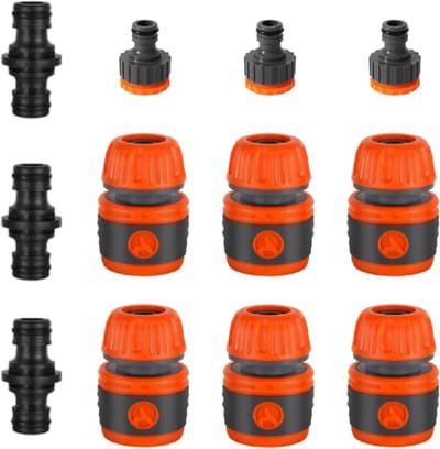 13-delige Tuinslang Verbinder Set, 1/2 Inch ABS Materiaal, Lekvrije Tuinslang Koppelingen voor Tuingebruik