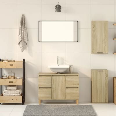 vidaXL - Badkamerkast - wandgemonteerd - 32x20x67 - cm - sonoma - eikenkleurig