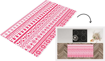 Keukenloper - Loper keuken - Kerst - Patroon - Boom - 120x60 cm - Keukenloper vinyl