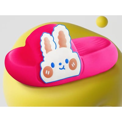 Pantoufles Mignonnes Lapin Dessin Animé Semelle Épaisse Femmes Salle de Bain Plage Sandales d'Intérieur Été Nouvelles Diapositives Couple Chaussures Cool 40-41 red