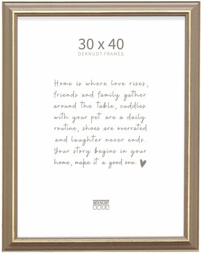 Deknudt Frames fotolijst S221F3 - bruin met naturel accent - 30x40 cm