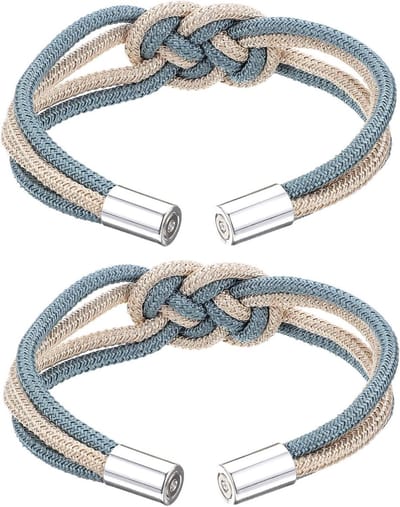Gordijnkoord Gespband - Gordijn Accessoire - Woondecoratie - Magnetische Sluiting - 46 cm Lengte - Beige