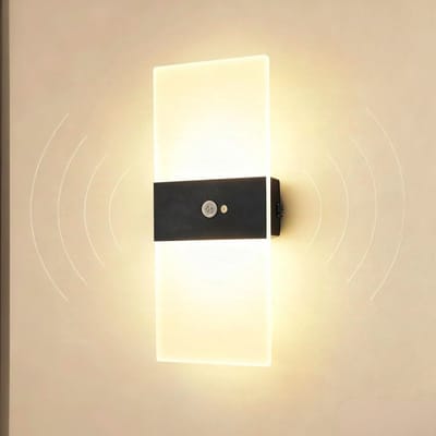 Wandlamp met Bewegingsmelder voor Binnen - Draadloze Oplaadbare LED Lamp - Eenvoudig te Installeren zonder Boren - Modern Nachtlampje