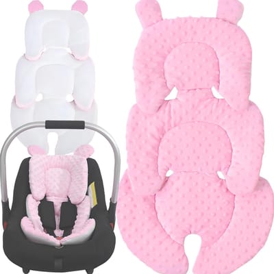Zacht en Comfortabel Kussen voor Babywagens, Ondersteuning voor Hoofd en Heupen, Geschikt voor Veiligheidsstoelen en Alle Seizoenen, 67 x 38 cm