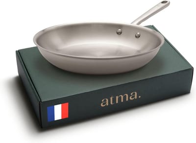 Roestvrijstalen inductiepan 26 cm - Drielaags zonder PFAS en chemische coating - Geschikt voor alle warmtebronnen en oven