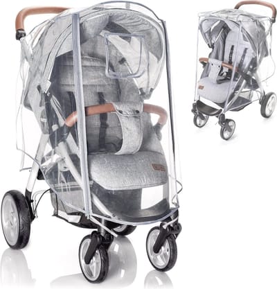 Universele Regenhoes voor Buggy - Waterdichte Bescherming met Ritssluiting en Contactraampje