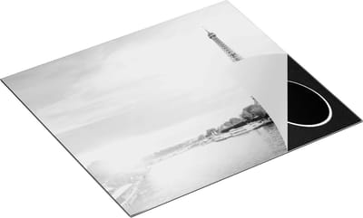Chefcare Inductie Beschermer Eiffeltoren in Parijs aan het Water - Zwart Wit - 60x50 cm - Afdekplaat Inductie - Kookplaat Beschermer - Inductie Mat