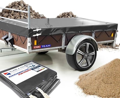 Stevig Platzeil voor Aanhanger met H-Frame (217x133cm) - Zwart