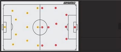 Voetbal Magnetische Luxe Coachmap 64 x 28 cm