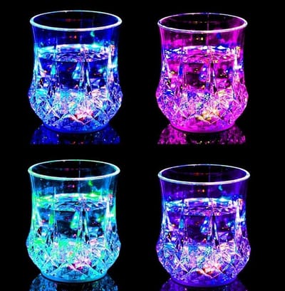 Luminous Drinkbeker met Kleurverandering, Verlichte Waterglas voor Cocktails en Whisky, LED Drinkglas met Sensor en Creatief Ontwerp