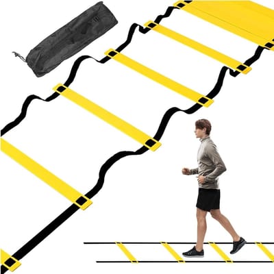 Behendigheidsladder - Snelheidsladder Oefenladder - Sporttraining Verbeteren - Knoopvrij Ontwerp - 20 voet lengte - Niet gespecificeerd