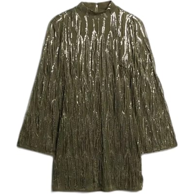 Superdry - Mini-jurk met franje en pailletten - Dames - Jurken