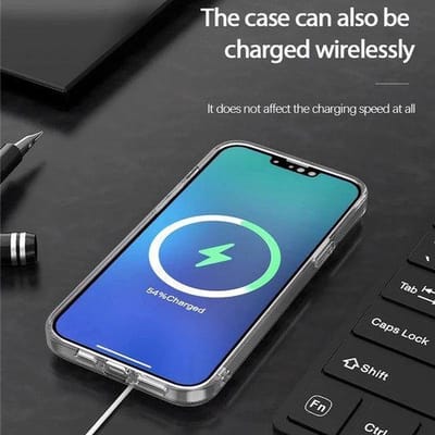 iTech Hoesje geschikt voor iPhone 14 Pro - geschikt voor MagSafe Transparant anti shock - crystal edition