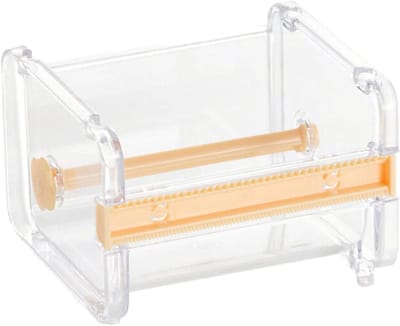 Tapedispenser - Tapehouder Rolhouder - Kantoor Organisatie - Veilig voor Kinderen - 10.3 x 9.2 x 7.1 cm - Geel