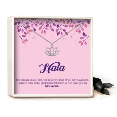 Pera Jewelry - 925 sterling zilveren Lotus ketting - Lotus Kolye – Hala - Collier - Ketting Dames - Ketting met Hanger