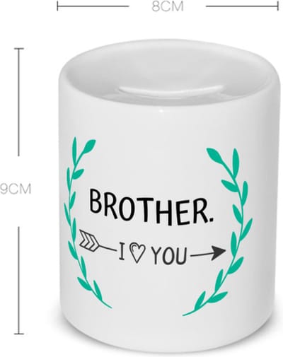 Akyol - brother i love you Spaarpot - Broer - de liefste broer - verjaardag - cadeautje voor broer - broer artikelen - kado - geschenk - 350 ML inhoud