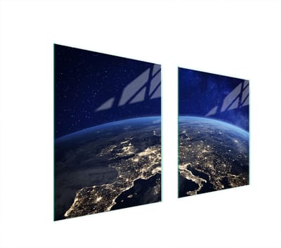 TMK ArtDeko - Glass Protectieplaat - 85x52 cm - Zaal Meerlaagse UV-technologie - Temperatuur- en Krasbestendig