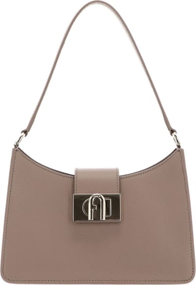FURLA Leren Schoudertas 1927 Soft Shoulder Bag Greige Taupe