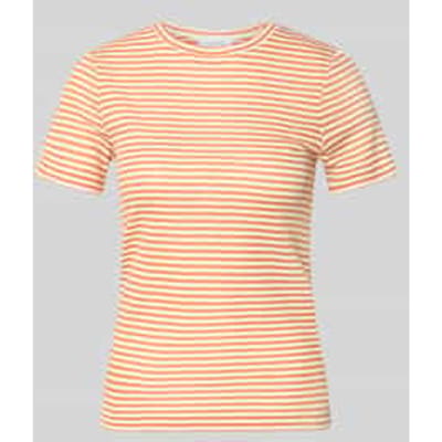 T-shirt met ronde hals en blokstrepen