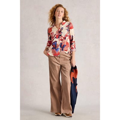 White Stuff Sophie Printed Shirt Ivory Multi Taglia: 10 | Magliette intime Outlet | Donna | Bianco