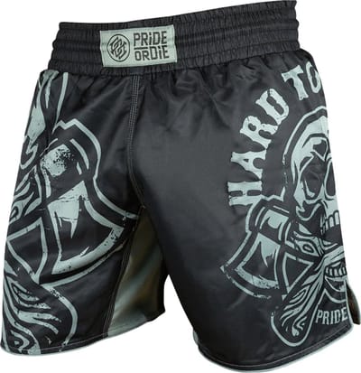 PRiDEorDie Combat Sports HARD TO DEFEAT Fightshorts Zwart - XXXL - Jeans Maat 40