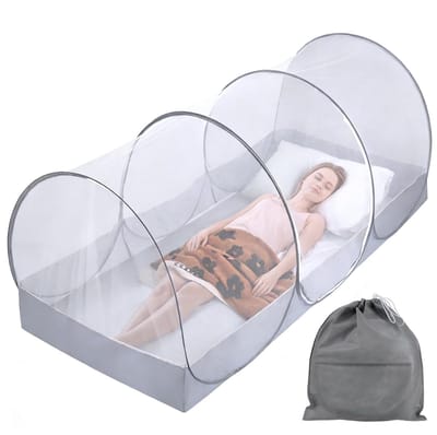 Dailygoods- Muggennet Pop-up - 360° Bescherming - Verstelbaar 1,3-2 m - Lichtgewicht 0,34 kg - Opvouwbaar - Eenvoudige Montage - Insectennet