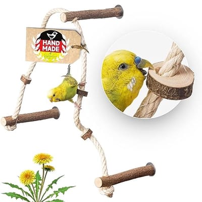 Sisal Klimtouw voor Vogels met Zitstokken en Speelringen
