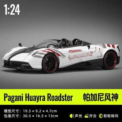 1:24 Pagani Huayra Roadster Supercar Alliage Métal Modèle Réduit Moulé Sous Pression Voiture Ornements Tendance Maison Et Décoration Bureau Ordinateur Cadeau