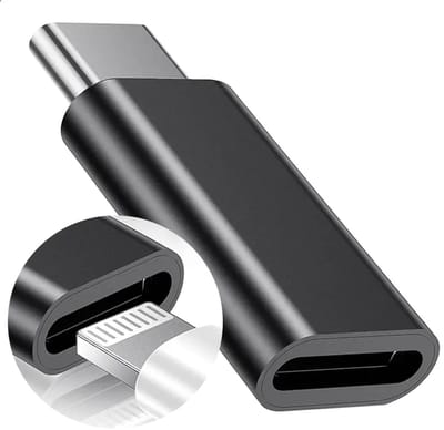 Lightning naar USB - C Adapter | Verloop | Koppelstuk | Tussenstukje | Voor Opladen en Dataoverdracht | Niet geschikt voor Audio | Zwart