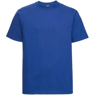 Russell Heren Klassiek Gekamd Katoen Zwaargewicht T-shirt (Helder Koningsblauw)