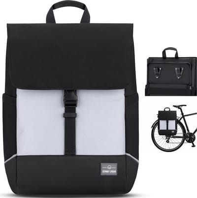 Fietsrugzak en Frametas - 2-in-1 Tas - Fietsen en Vervoeren - Gerecycled Materiaal - Waterafstotend - Zwart