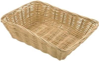 Broodmand Rechthoekig - Brood opberger - Brood presenteren - Polyrotan materiaal - 23 cm - Bruin