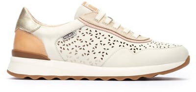 Pikolinos Off-white leren Arrecife sportschoenen