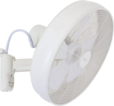Wandventilator - Muurventilator - Ruimte Koelen - Gepoedercoat Metaal - 460 mm - Wit