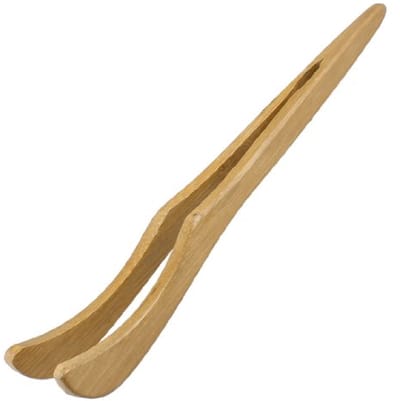 Houten Gebogen Tip Theetang - 7 Inch