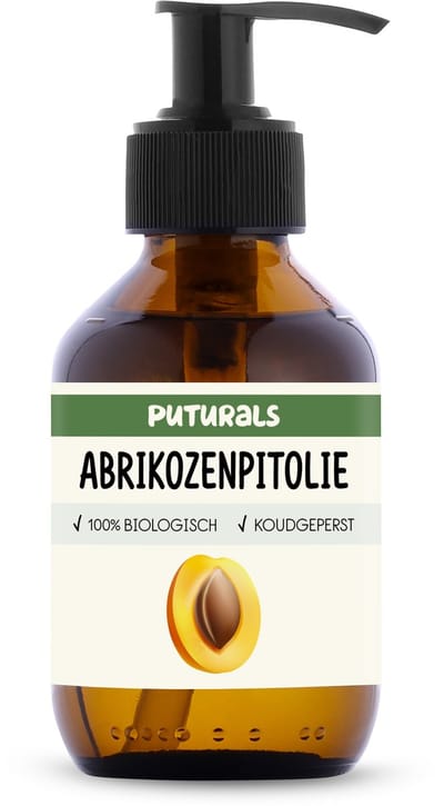 Puturals Abrikozenpitolie 100% Biologisch - 150ml - Koudgeperst en Puur - Abrikozenpitolie voor Huid, Haar, Gezicht en Lippen