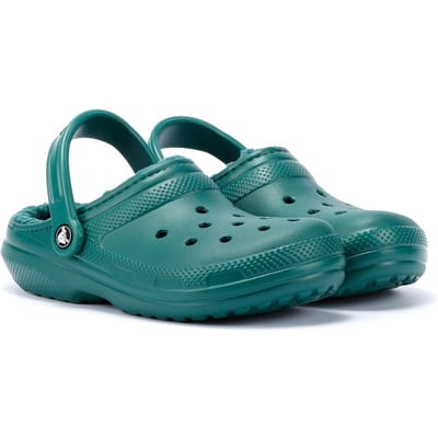 Crocs Classic gevoerde damesklompen Emerald