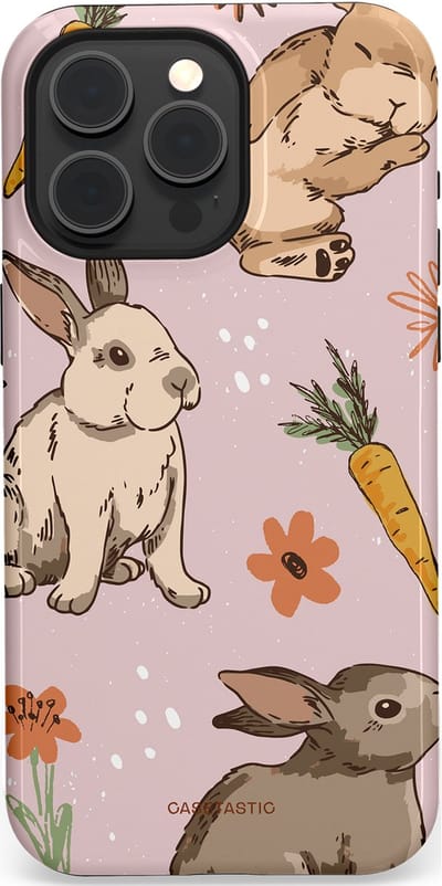 Casetastic Hoesje Geschikt voor Apple iPhone 15 Pro Max Magsafe - Stijlvolle Beschermende Duo-layer Case - Hop hop knuffels