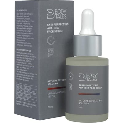 Bodytales Skin Perfecting AHA-BHA Gezichtsserum 1 fl oz Natuurlijke exfoliërende oplossing 30 ml schoon