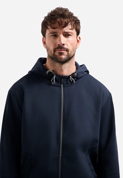 No Excess Sweater full zipper hooded interloc night