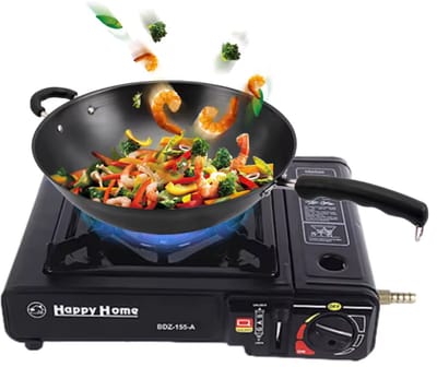 Happy Home Camping Draagbaar Gasfornuis - 2200W - Noodpakket - Met Transportkoffer