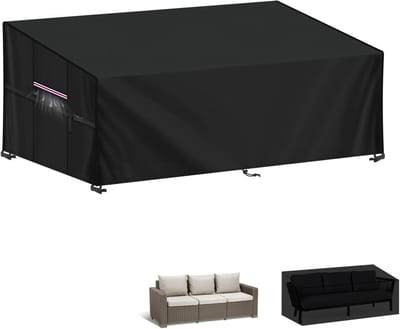 Famanu - Beschermhoes voor Tuinbank, 420D Oxford-Stof Hoes voor Tuinbank 2-3 Zits Tuinmeubelhoes, Lounge Sofa Afdekking Waterdichte Hoes voor Tuinmeubelen Sectionele Tuinbankhoes, 160x85x71/61cm