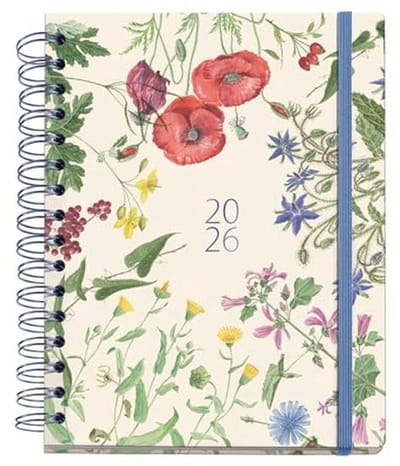 Weekplanner 2026 met Dubbele Spirale en Stickers - A5+ Formaat - Tuin Ontwerp