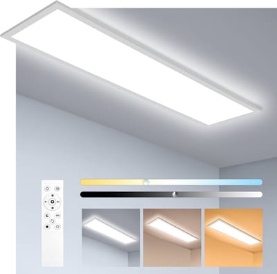 Oraymin LED Plafondlamp Paneel 120x30 cm - 40W Dimbaar - Met Afstandsbediening