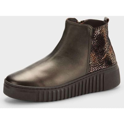 Laarsjes met platte schacht - bruin / gedess. - Gr. 36 van Goldner Fashion