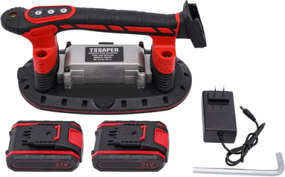 Novendo Goods – Professionele tegelvibrator 21V met grote zuignap | 6-Snelheden tegel trilgereedschap | Inclusief 2 2000mAh accu’s | Krachtige tegellegmachine voor wand & vloer