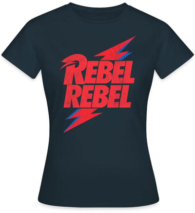 David Bowie Rebel Rebel Met Bliksem T-Shirt Dames