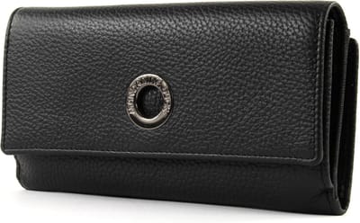 MANDARINA DUCK Portemonnee Mellow Leather Wallet with Flap Nero Zwart