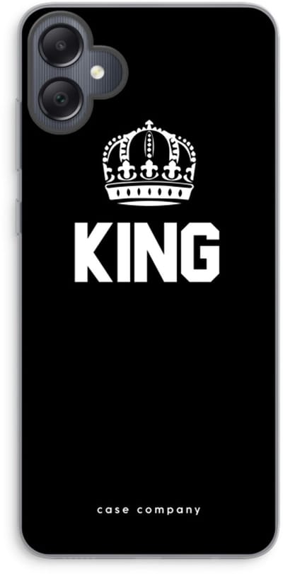 Case Company® - Hoesje geschikt voor Samsung Galaxy A05 hoesje - King zwart - Soft Cover Telefoonhoesje - Bescherming aan alle Kanten en Schermrand